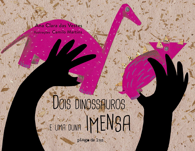 Capa e Link do livro "Dois dinossauros e uma duna imensa"